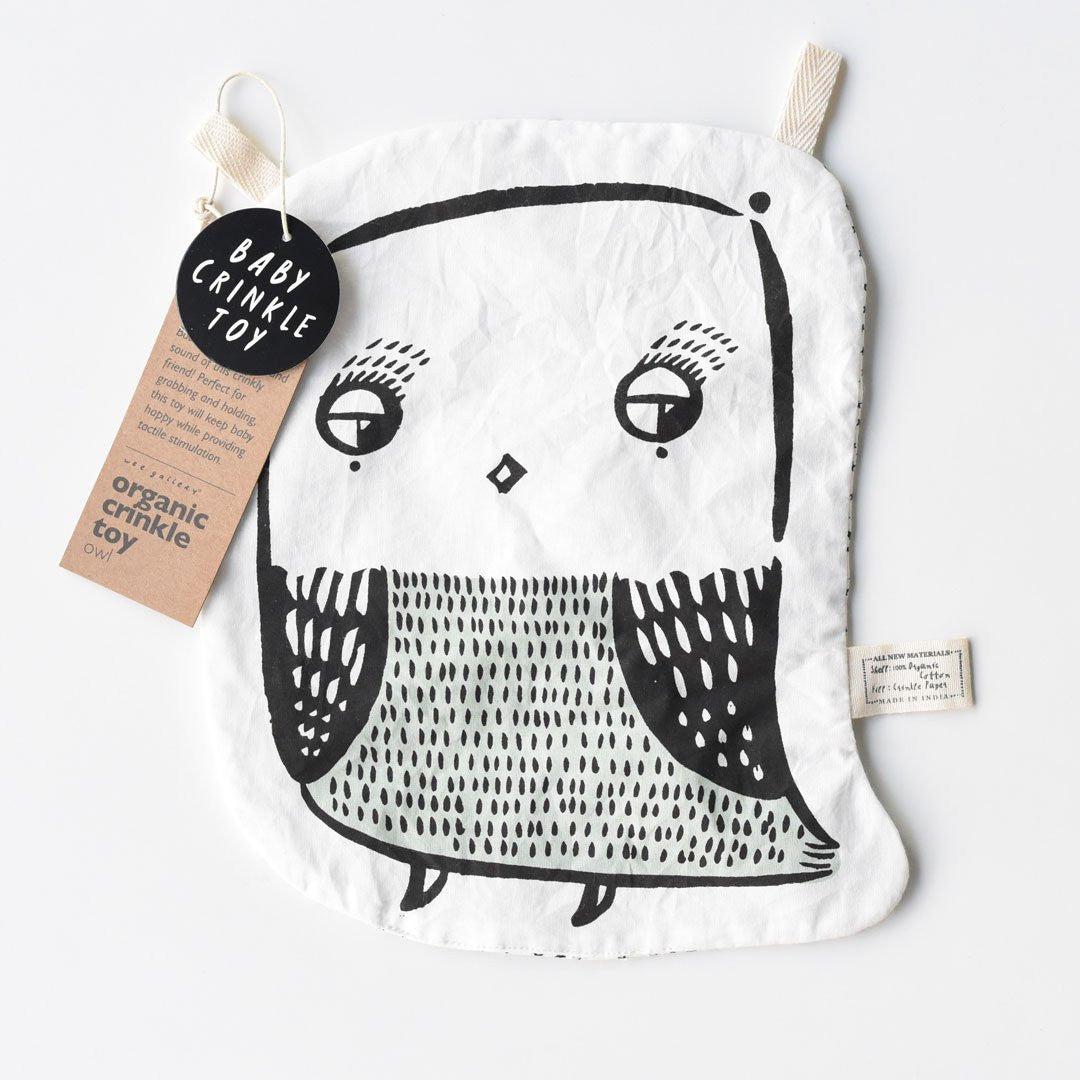 Organic Crinkle Toy Owl