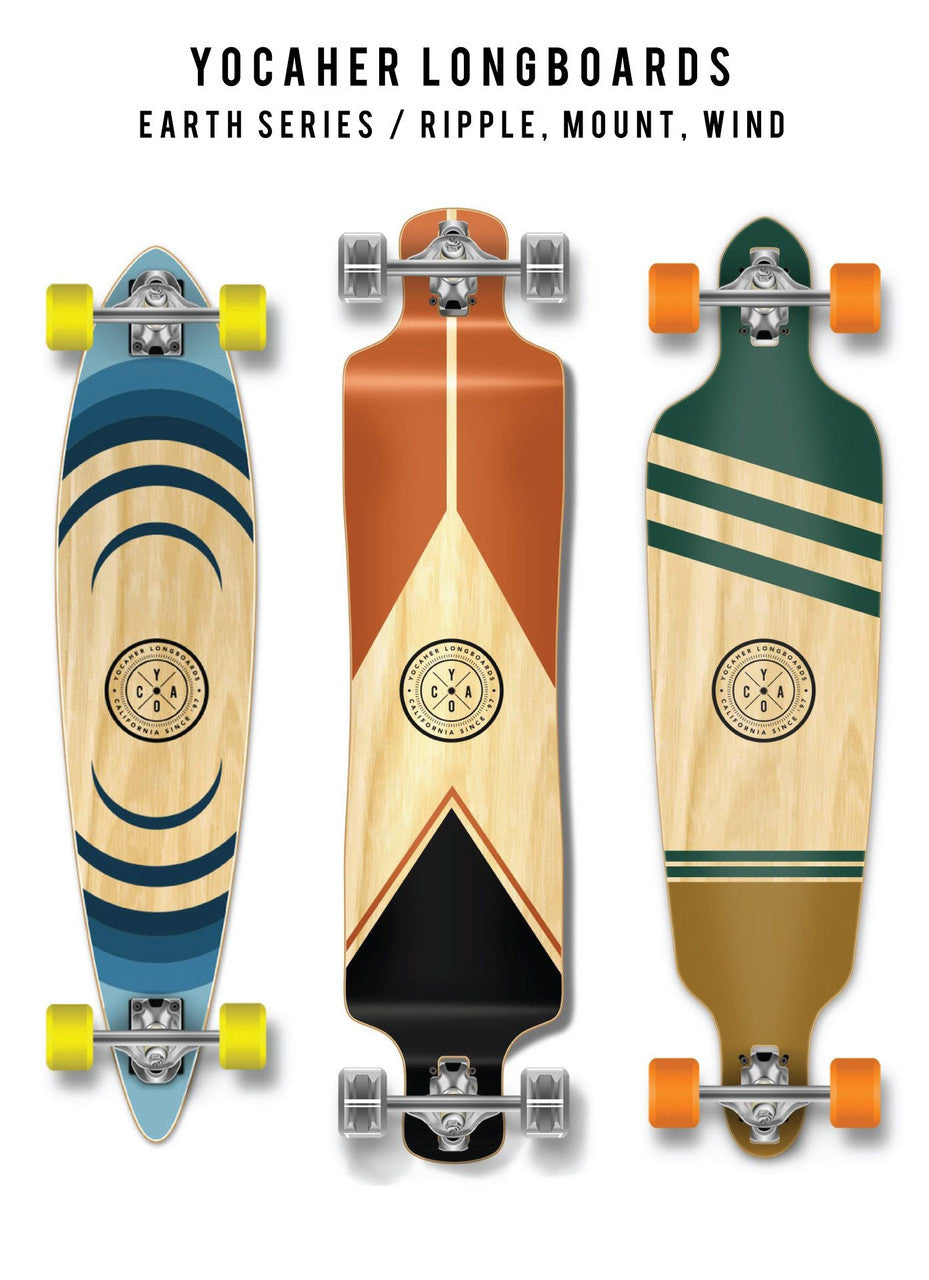 Yocaher Kicktail Complete Longboard - Crest Burgundy