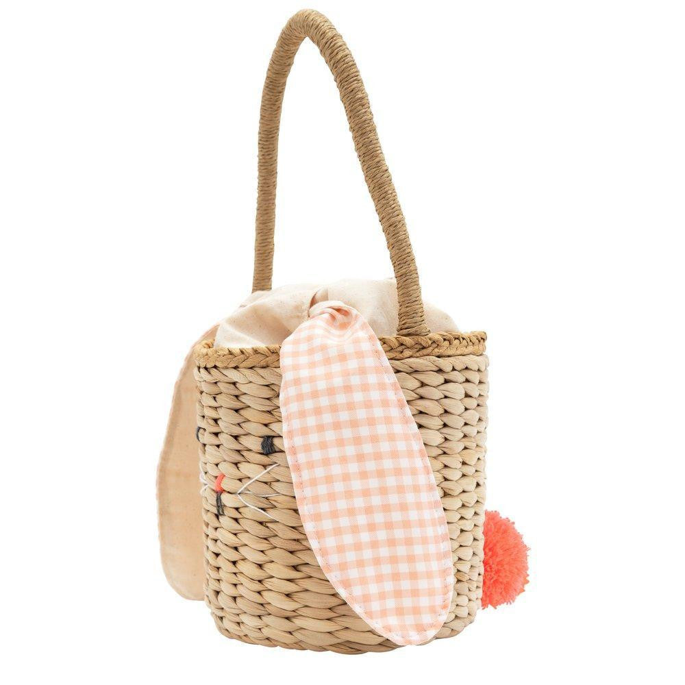 Bunny Easter Woven Straw Basket