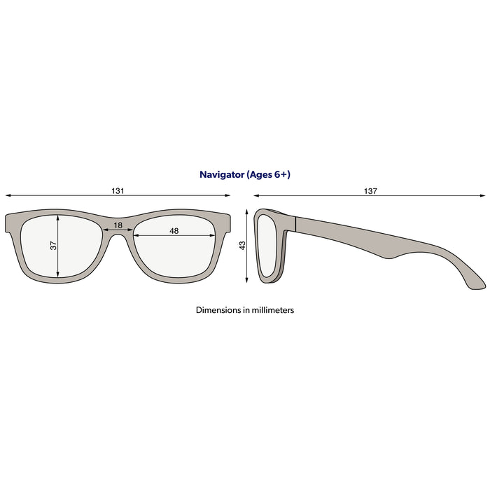 Blue Light Glasses, Black Navigator