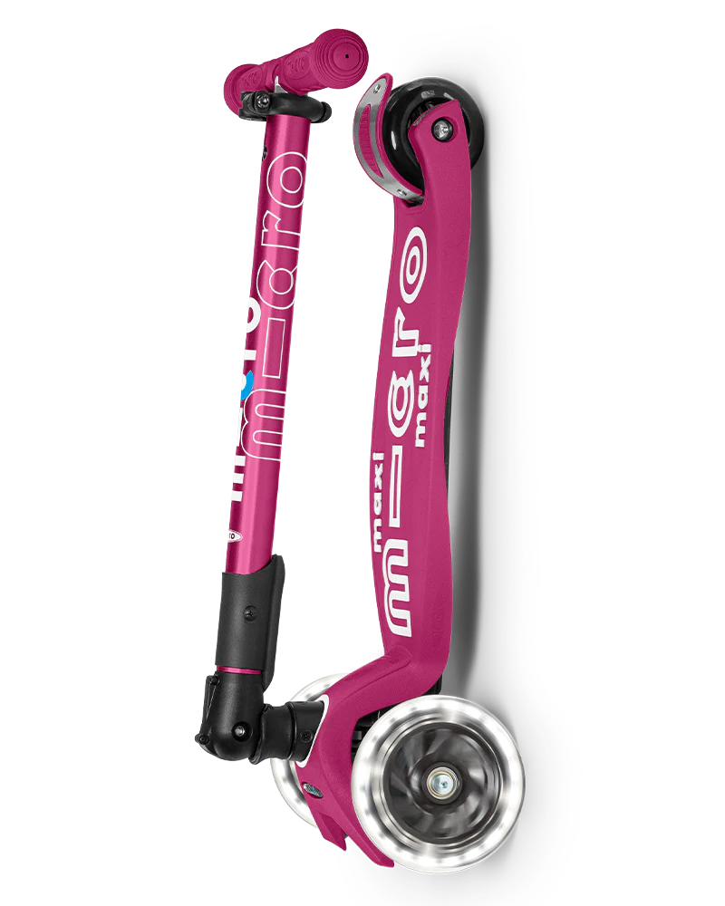 Micro Maxi Foldable LED Scooter - Berry Red