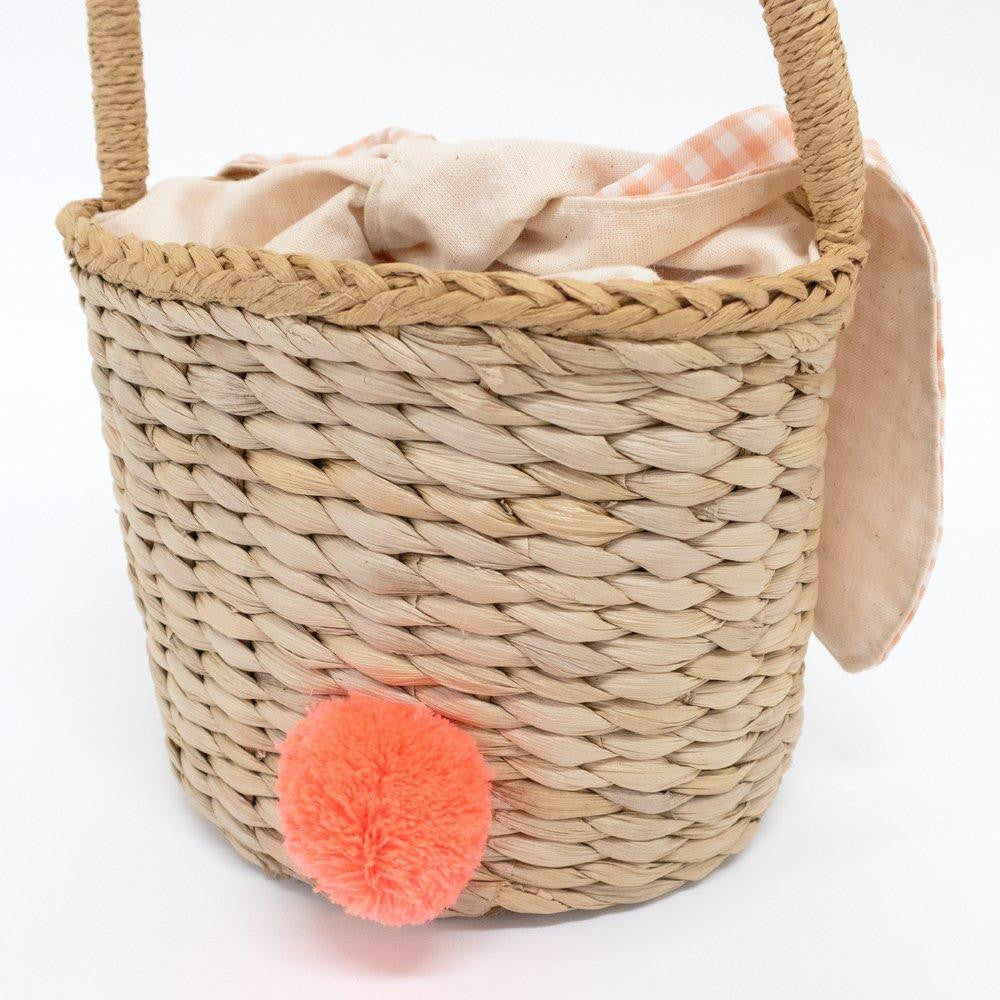 Bunny Easter Woven Straw Basket