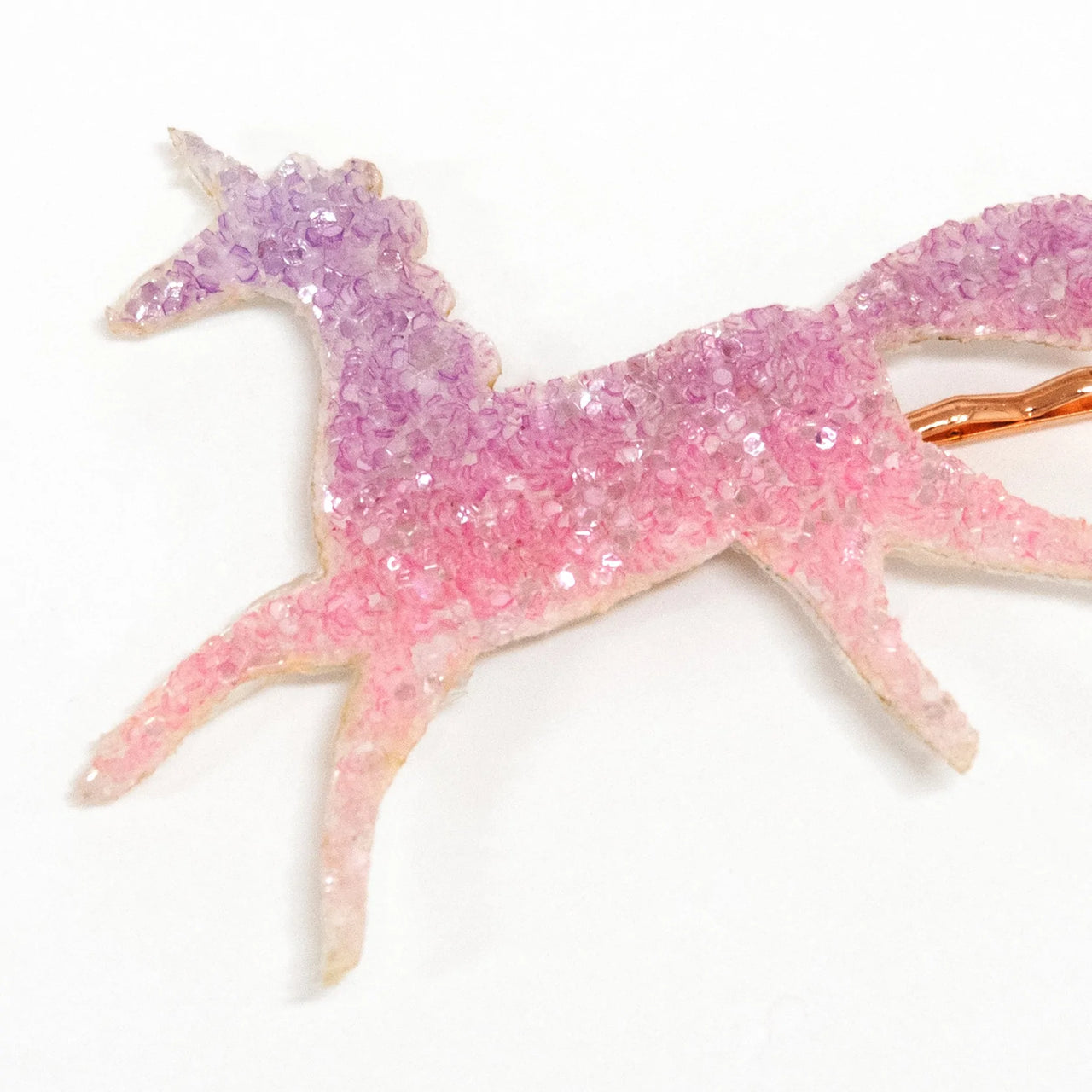 Unicorn Ombre Glitter Hair Slides (x 2)