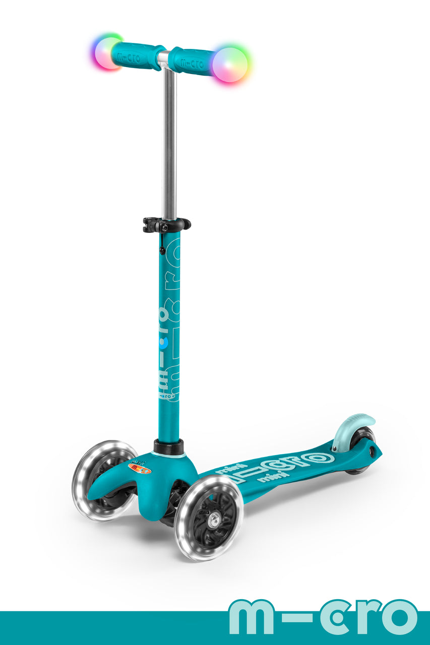 Micro Mini LED Scooter - Aqua