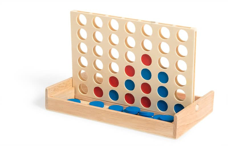 4 in a Row Wooden Board Game (Four in a Row)