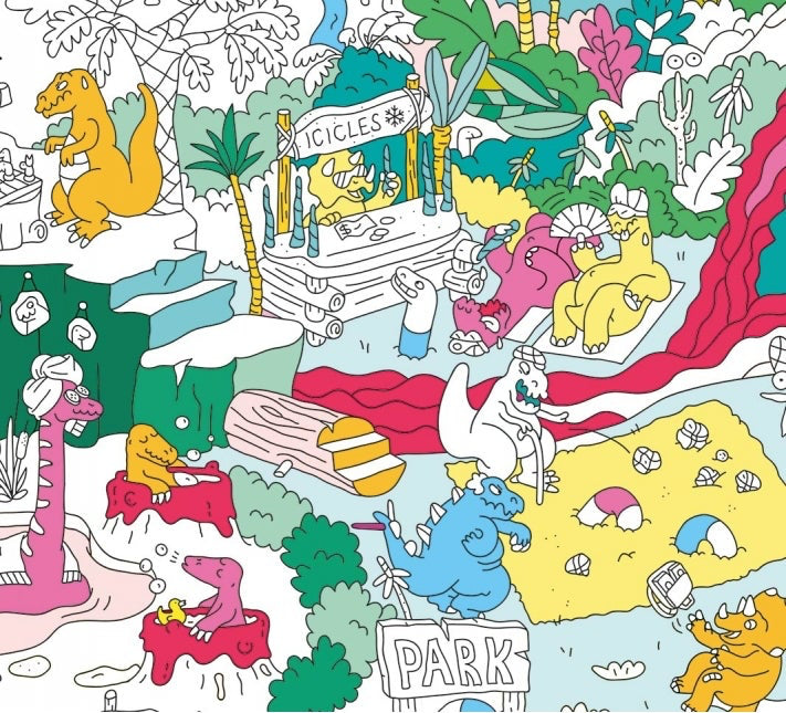 Giant Coloring Poster Folded Dino