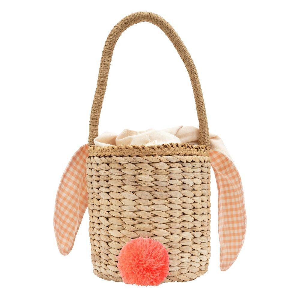Bunny Easter Woven Straw Basket