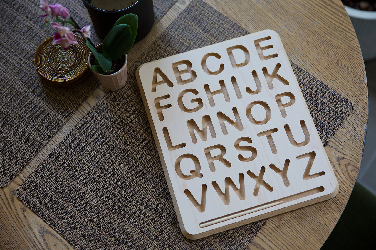 Wooden Alphabet Tracing Board