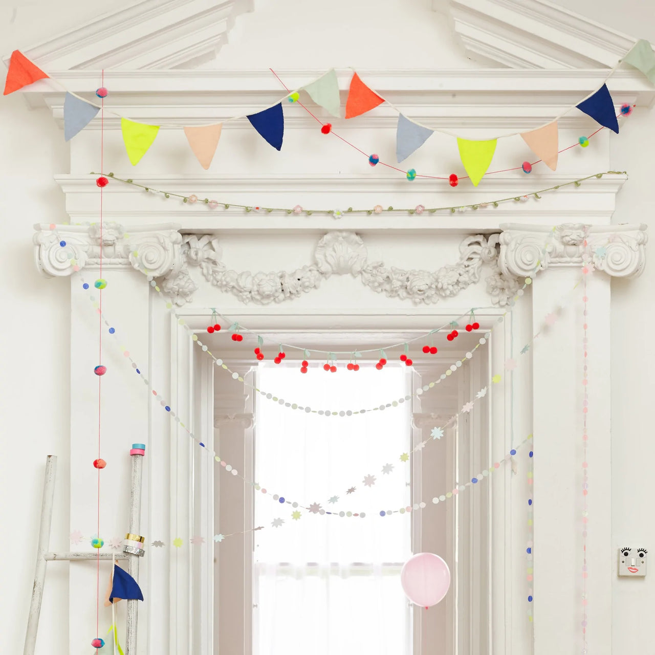 Multicolor Knitted Flag Garland