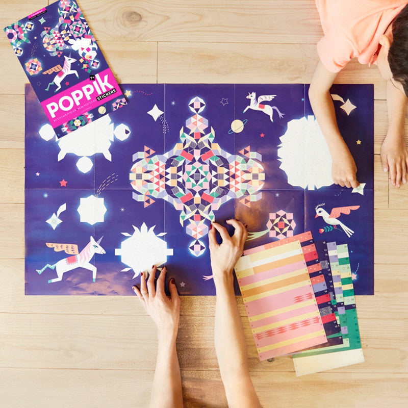 Constellation Pixel Unicorn Poster + Sticker