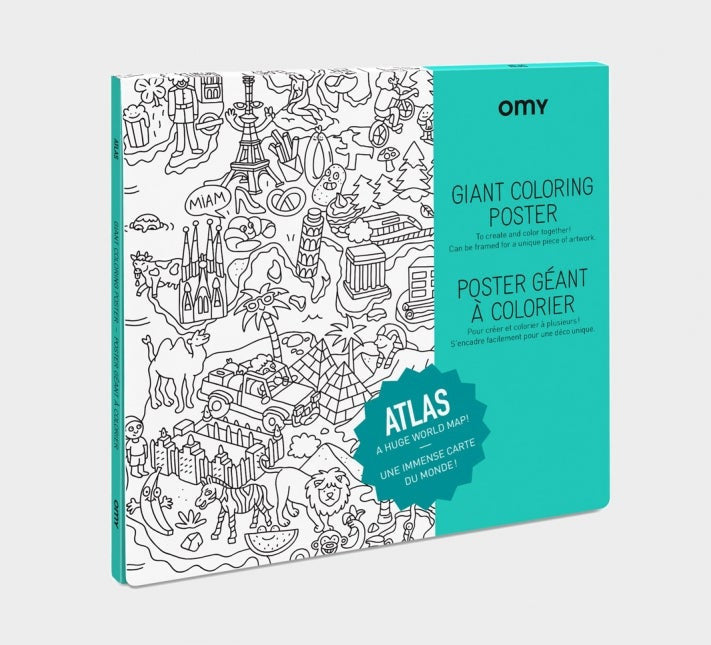 Giant Coloring Poster Folded Atlas