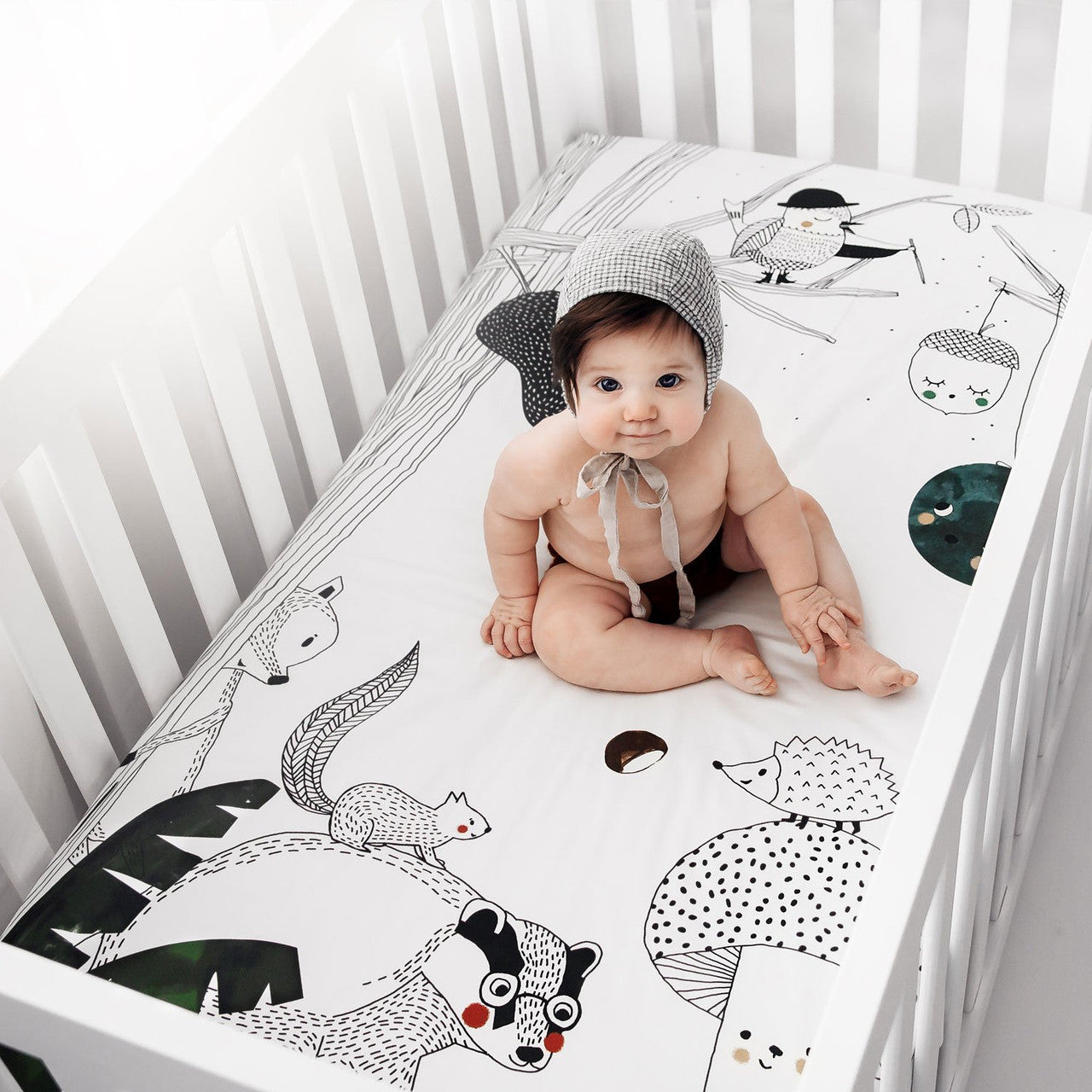 Standard Size Crib Sheet Woodland Dreams