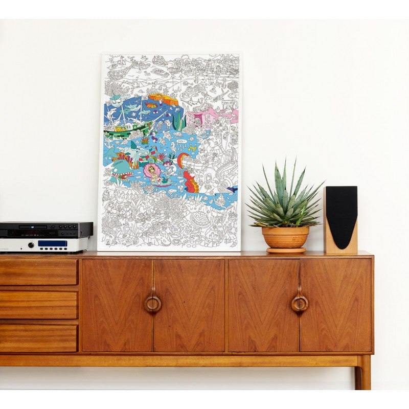 Giant Coloring Poster Folded Ocean