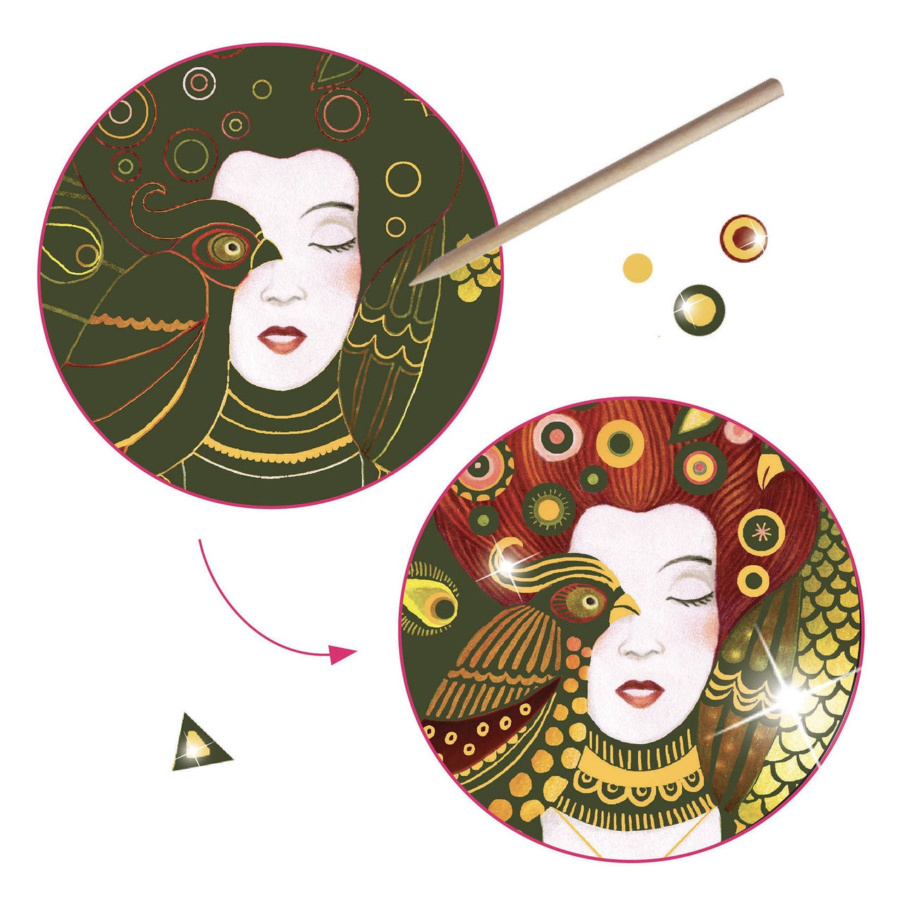 Inspired By Gustav Klimt- Scratch Boards