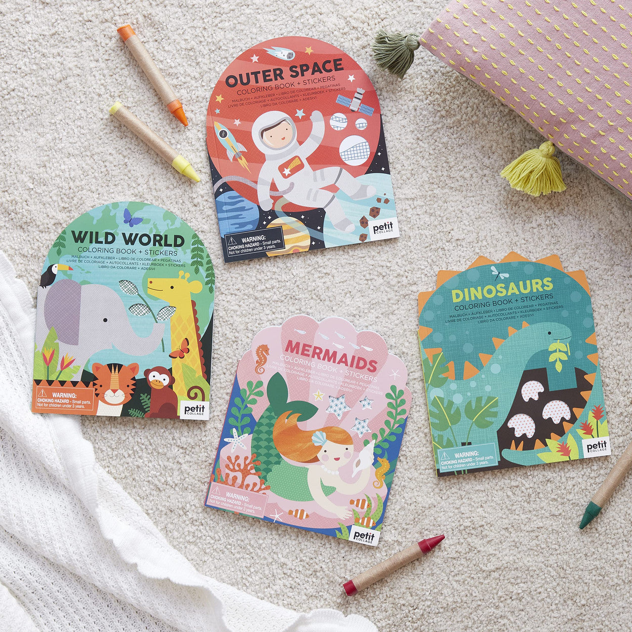 Coloring Book + Stickers Wild World