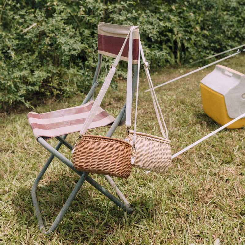 Mini Chari Rattan Bag - Rose