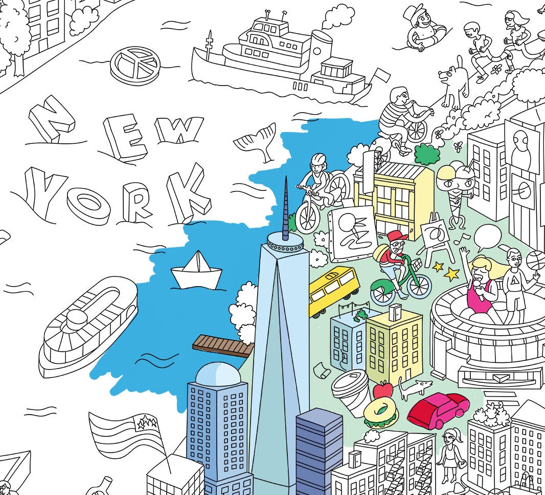 Giant Coloring Poster Folded NYC