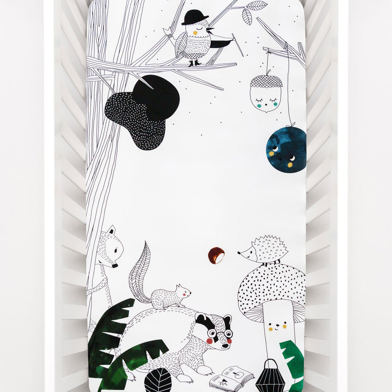 Standard Size Crib Sheet Woodland Dreams