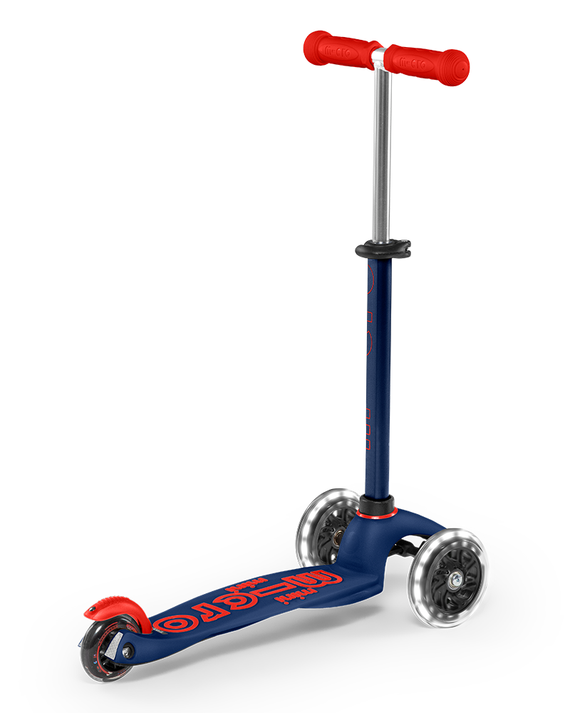 Micro Mini LED Scooter - Navy Blue