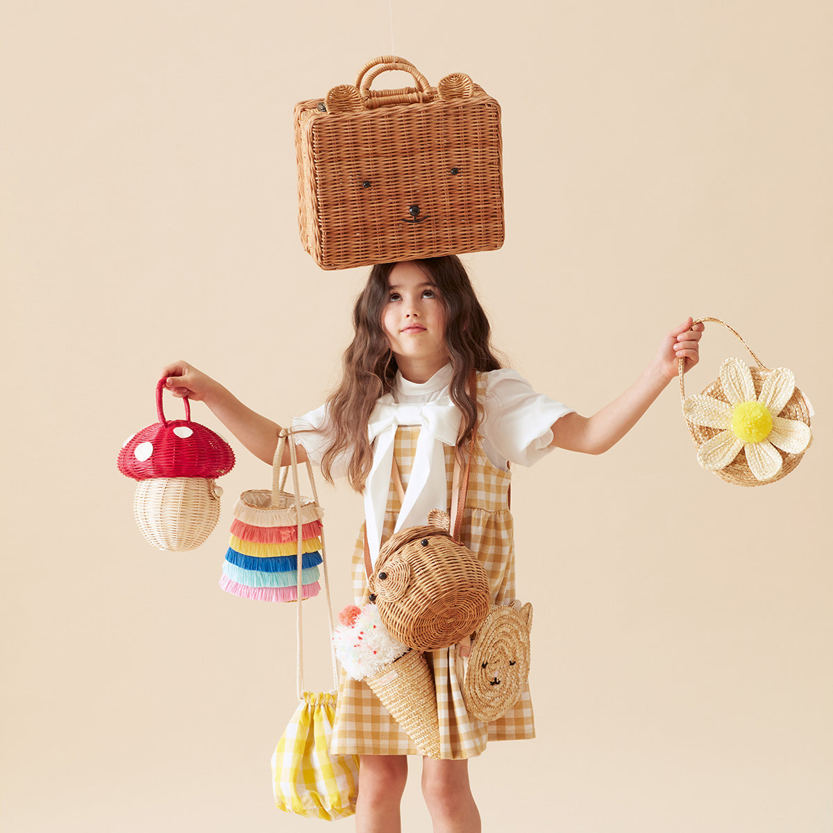 Mushroom Basket Rattan