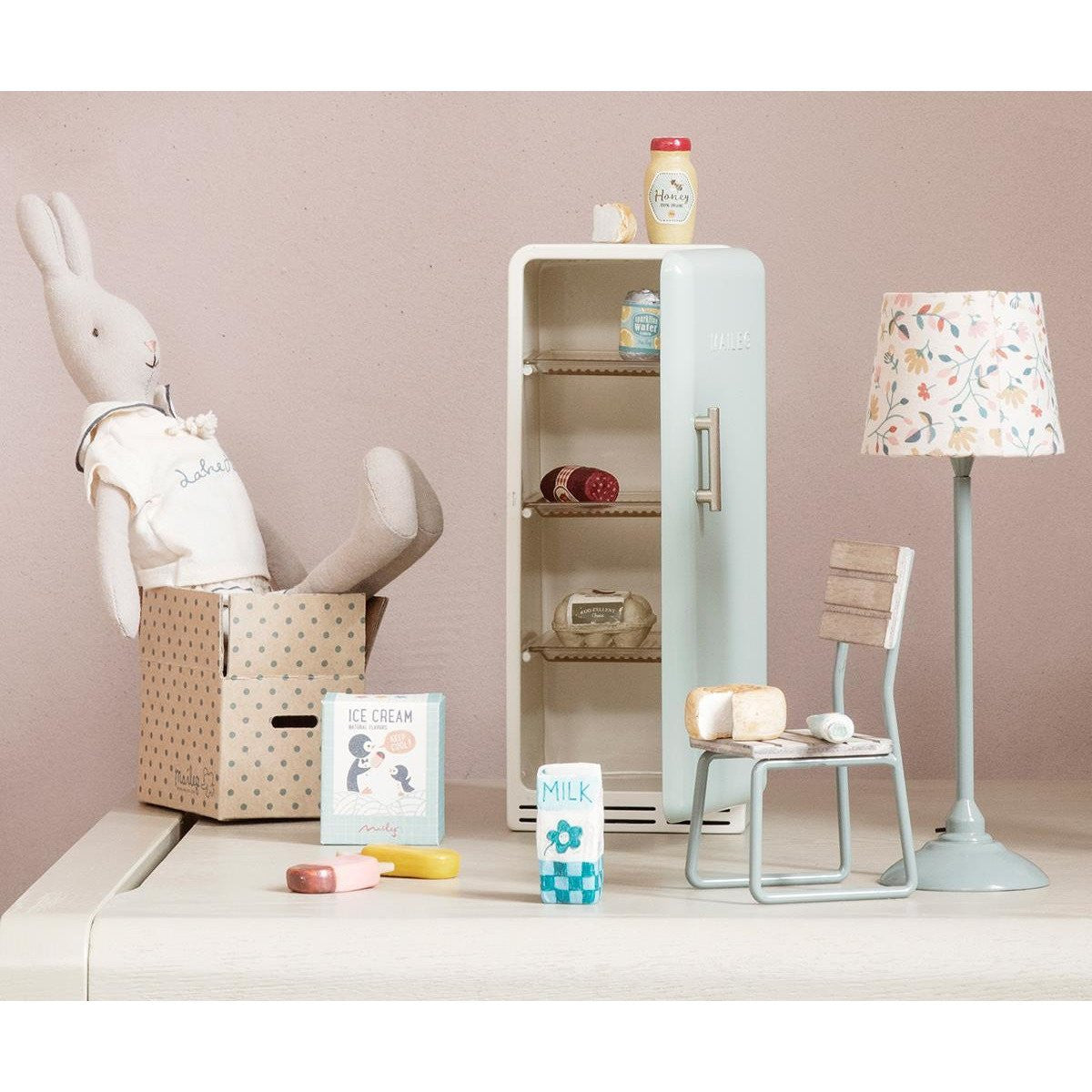 Miniature Fridge and Furniture are not included.