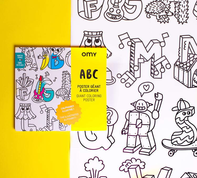 Giant Coloring Poster Folded ABC