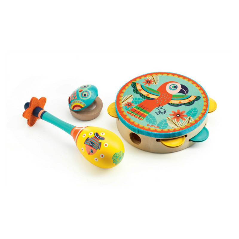 Animambo 3pc Set Tambourine