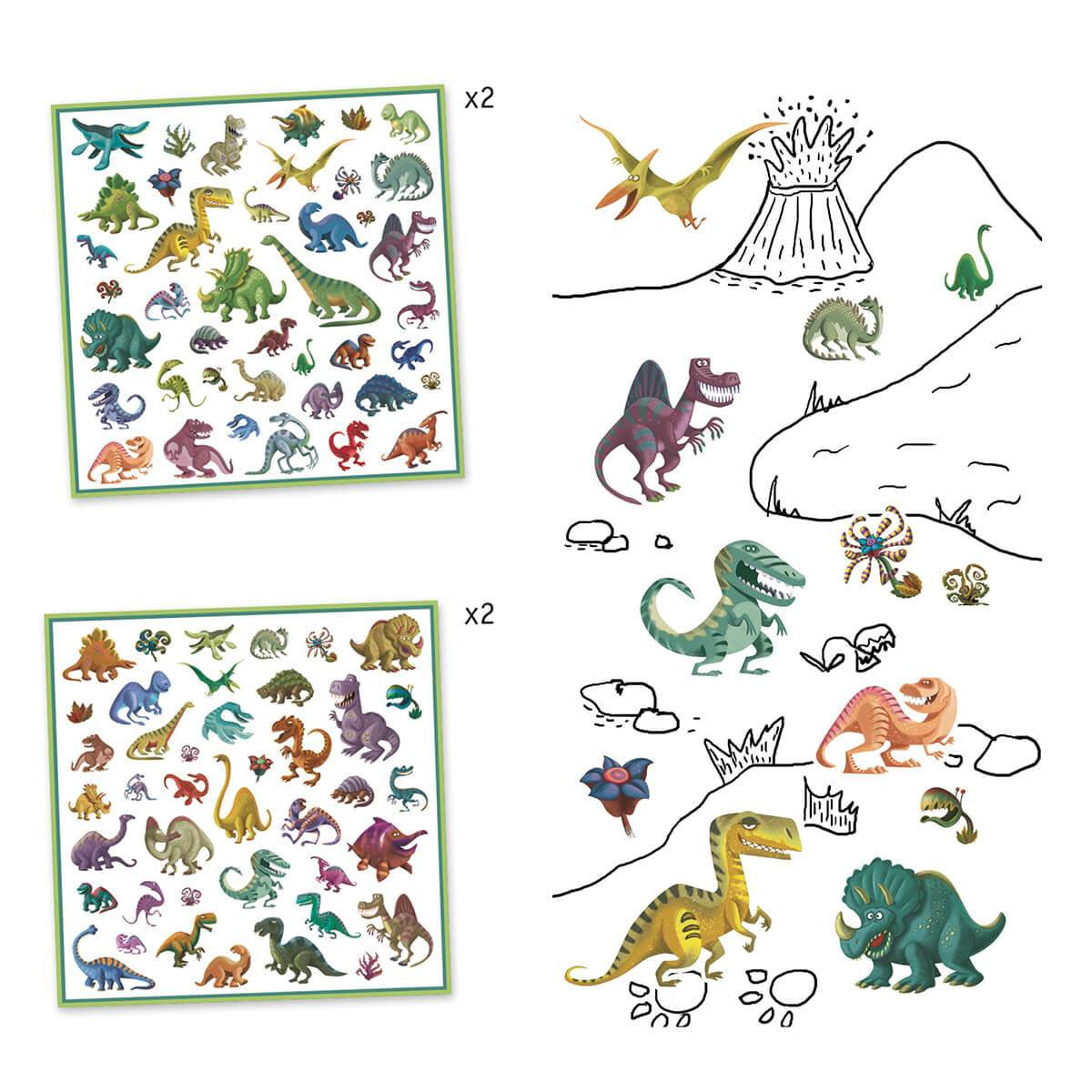 160 Stickers Dinosaurs