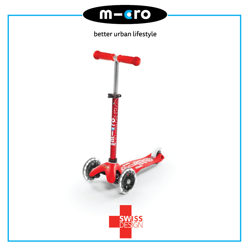 Micro Mini LED Scooter -  Red