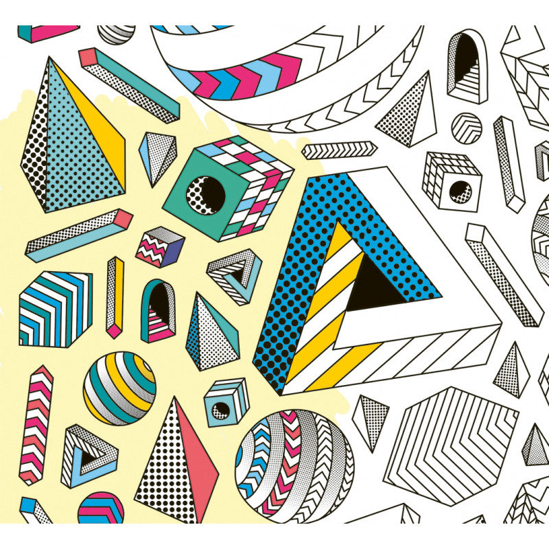 Giant Coloring Poster Folded Illusions