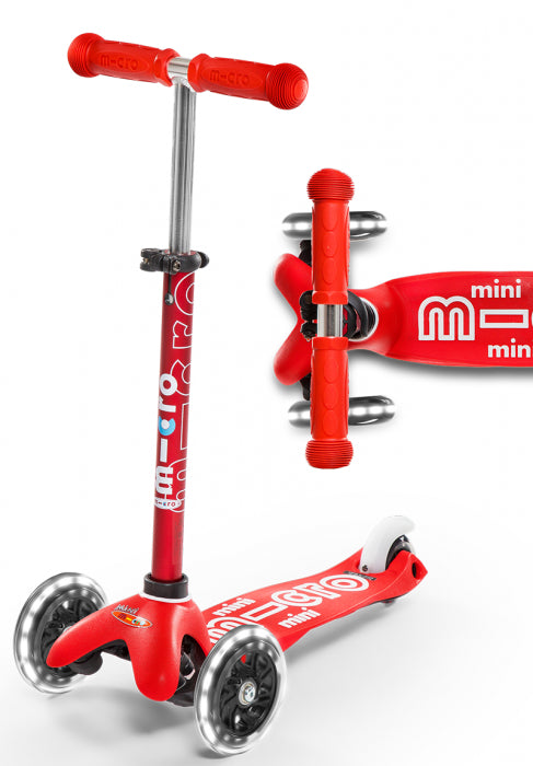 Micro Mini LED Scooter -  Red
