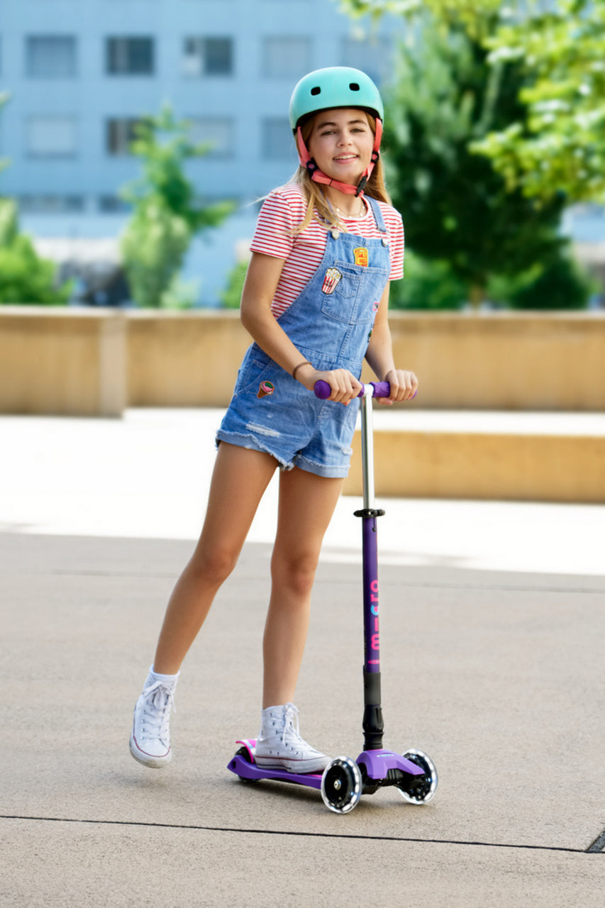 Micro Maxi Foldable LED Scooter - Petrol G