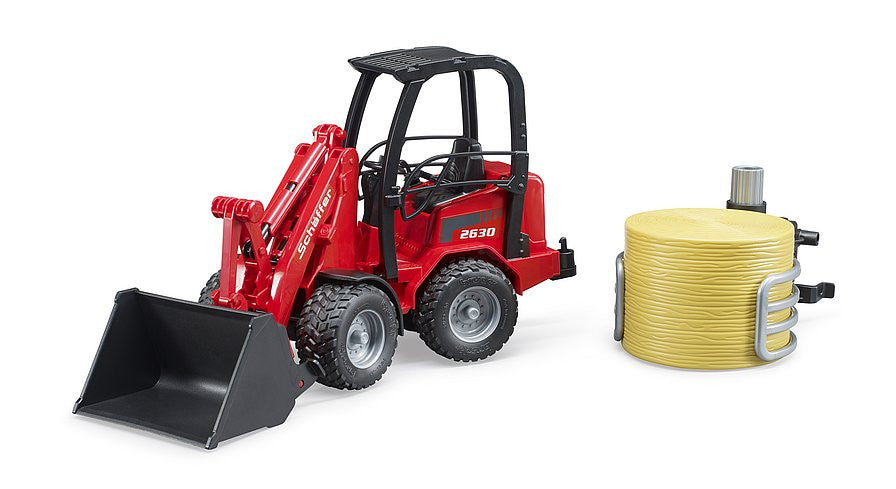 Schaeffer Compact Loader w Bale Gripper & Bale