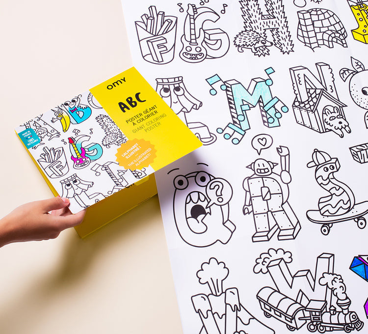Giant Coloring Poster Folded ABC