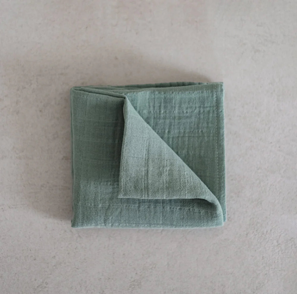 Mini Muslin Swaddle, Teal