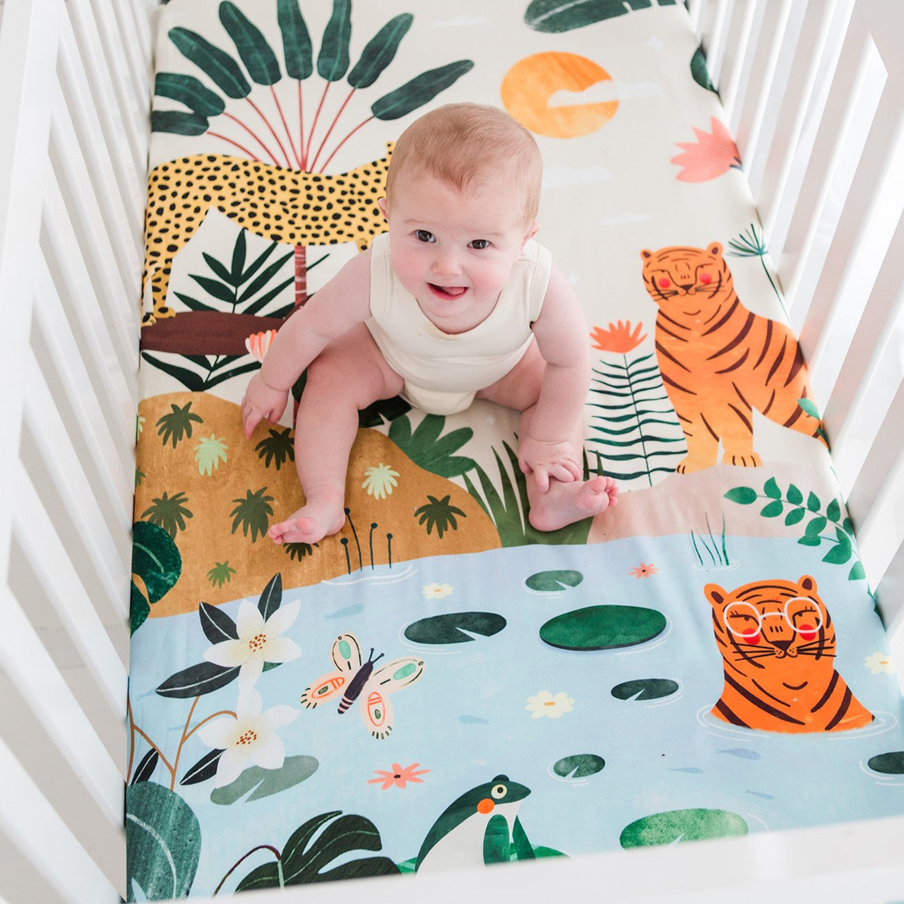 Standard Size Crib Sheet In The Jungle