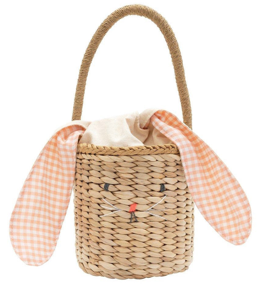 Bunny Easter Woven Straw Basket