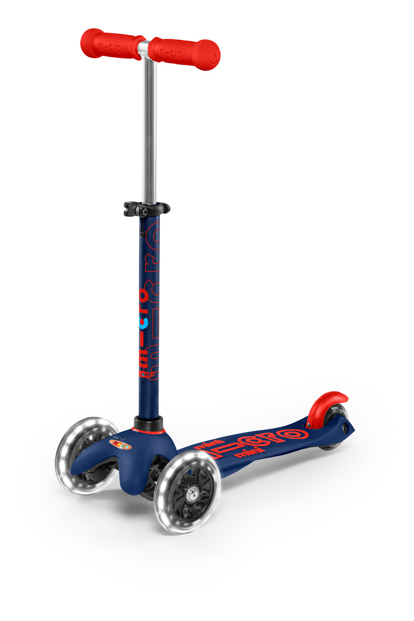Micro Mini LED Scooter - Navy Blue