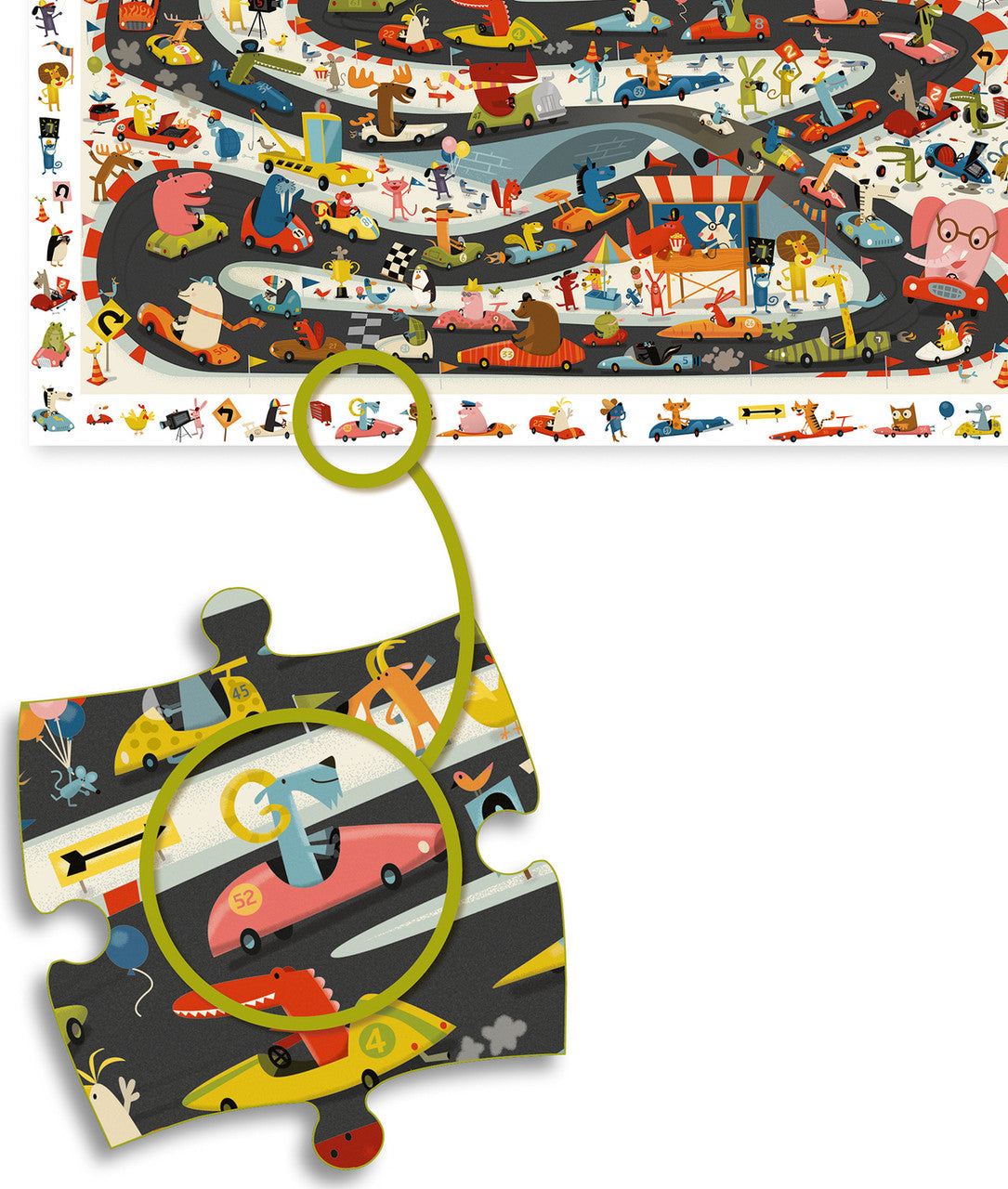 Observation Puzzle 54pcs Automobile Rally